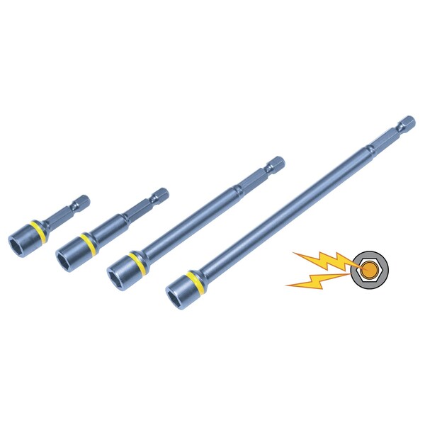 MALCOMBO13 5/16 in. Impact Hex Driver, PK 4